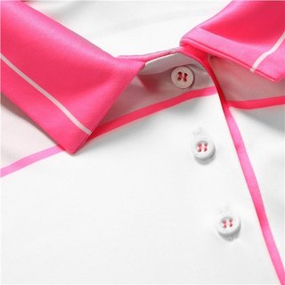 Fashion Sports Wear Accra Pink Damen Poloshirt, weiss/rosa
