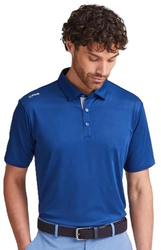 Ping Claude Camo Mesh Herren Poloshirt, inky