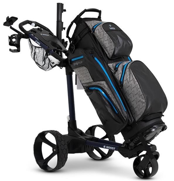 MGI E-Boost hybrid golf trolley 2026 elektrischer Trolley, matt navy