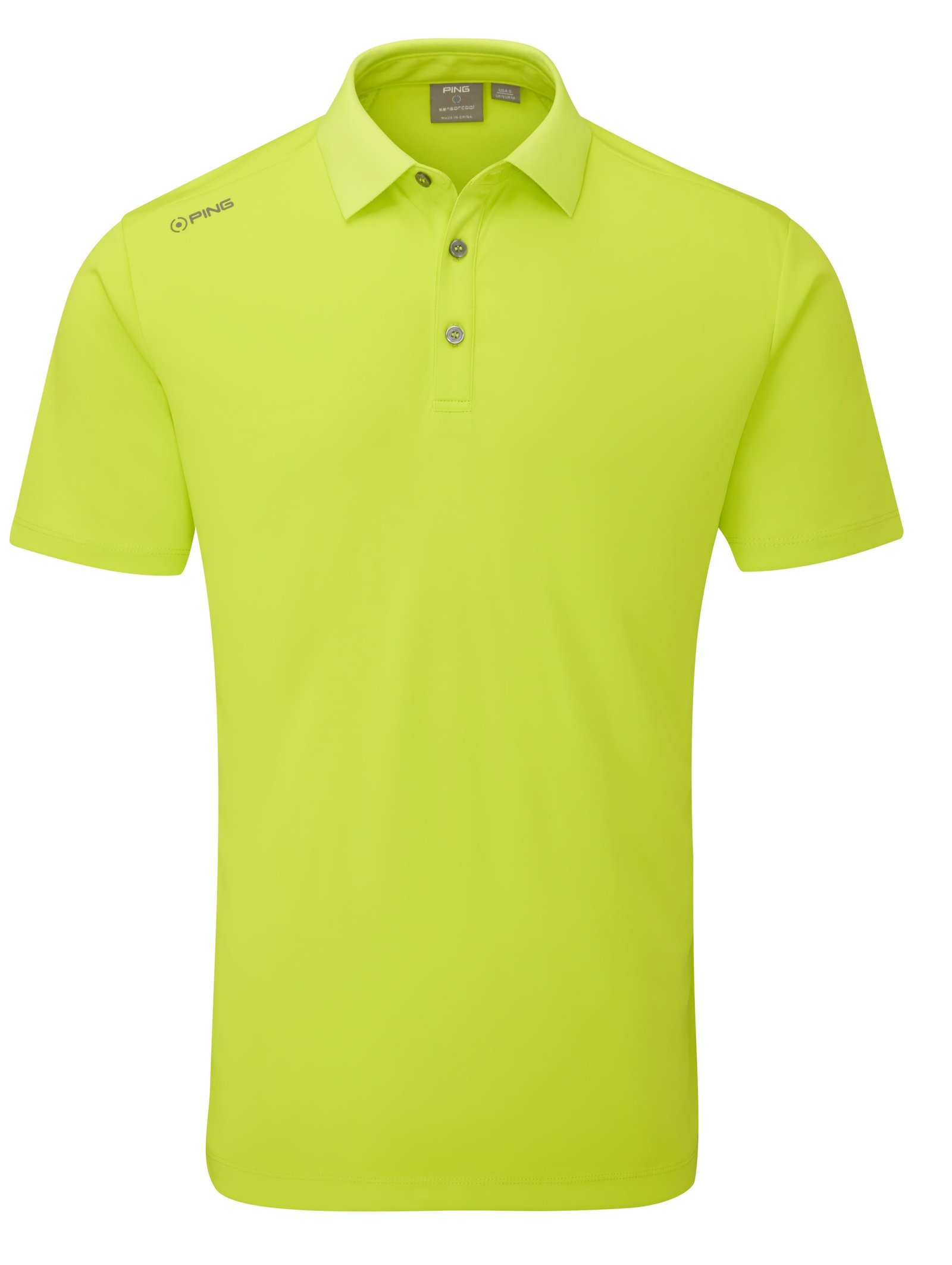 PING Lindum Herren Poloshirt, Lime