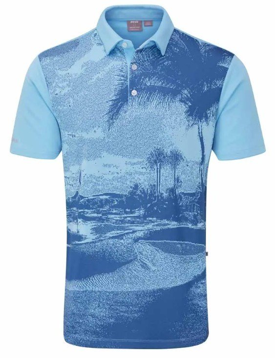 Ping Orlando Herren Poloshirt, baltic sea multi