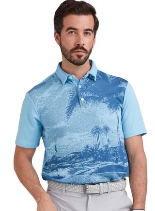 Ping Orlando Herren Poloshirt, baltic sea multi