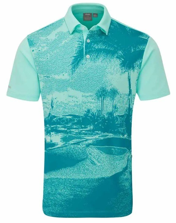 Ping Orlando Herren Poloshirt, baltic sea multi