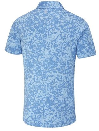 Ping Marek Camo Jacquard Herren Poloshirt, baltic sea multi