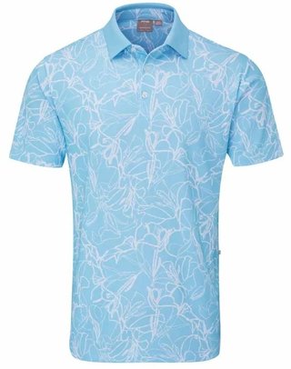 Ping Orlando Herren Poloshirt, baltic sea/white