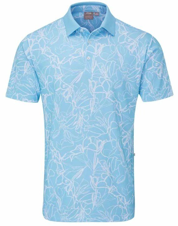 Ping Orlando Herren Poloshirt, baltic sea/white