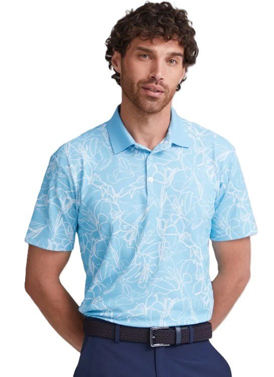 Ping Orlando Herren Poloshirt, baltic sea/white