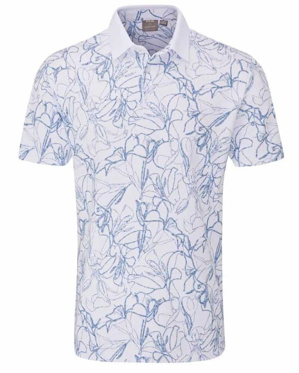 Ping Orlando Herren Poloshirt, white/stellar