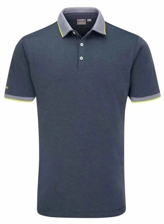 Ping Gideon Herren Poloshirt, light navy marl