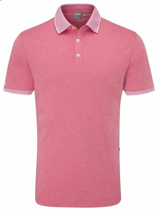 Ping Gideon Herren Poloshirt, rhapsody pink marl