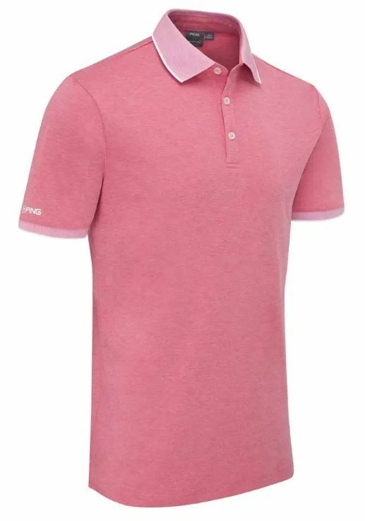 Ping Gideon Herren Poloshirt, rhapsody pink marl
