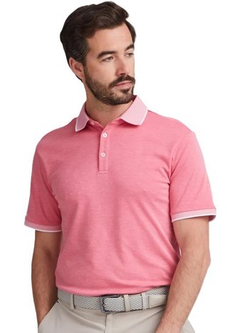 Ping Gideon Herren Poloshirt, rhapsody pink marl