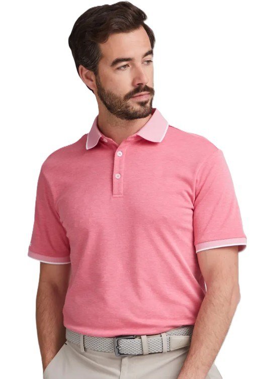 Ping Gideon Herren Poloshirt, rhapsody pink marl