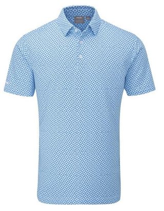 Ping Ephron Printed Herren Poloshirt, baltic sea multi