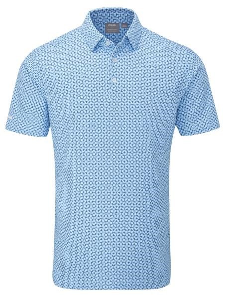 Ping Ephron Printed Herren Poloshirt, baltic sea multi