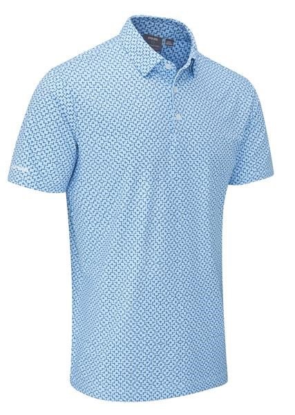 Ping Ephron Printed Herren Poloshirt, baltic sea multi