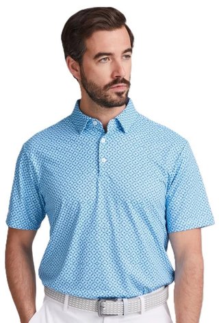 Ping Ephron Printed Herren Poloshirt, baltic sea multi