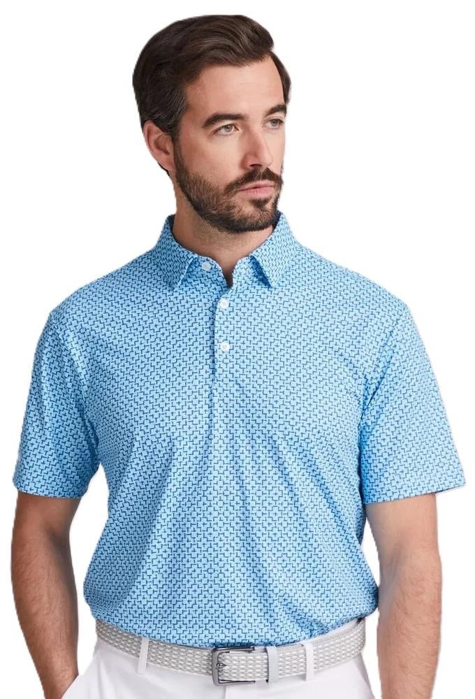 Ping Ephron Printed Herren Poloshirt, baltic sea multi