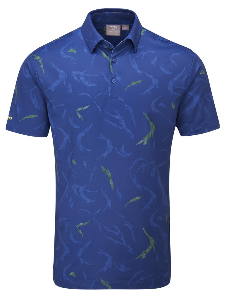 Ping Ephron Printed Herren Poloshirt, inky multi