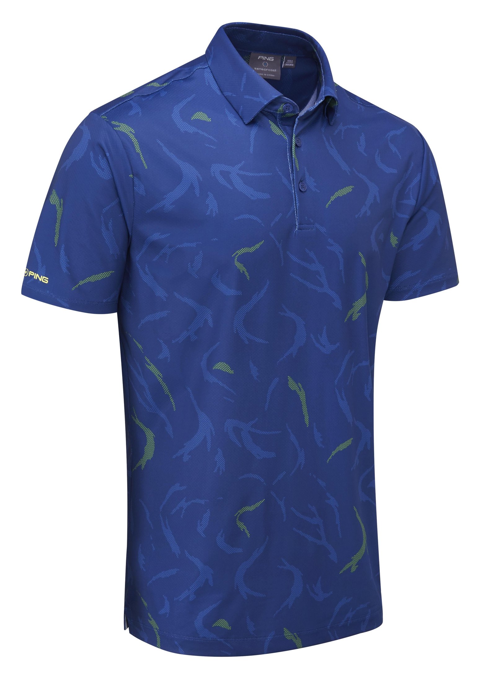Ping Ephron Printed Herren Poloshirt, inky multi