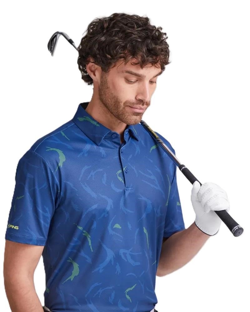 Ping Ephron Printed Herren Poloshirt, inky multi