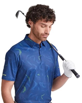 Ping Ephron Printed Herren Poloshirt, inky multi