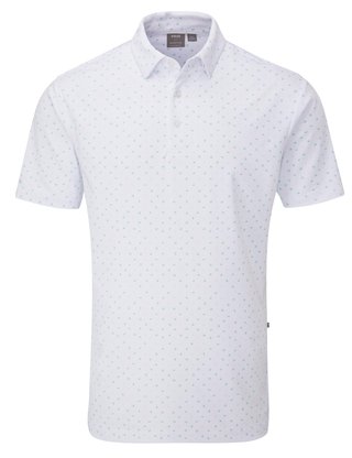 Ping Ephron Printed Herren Poloshirt, weiss/grün bay multi