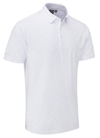 Ping Ephron Printed Herren Poloshirt, weiss/grün bay multi