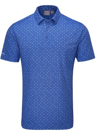 Ping Ephron Printed Herren Poloshirt, bright cobalt multi