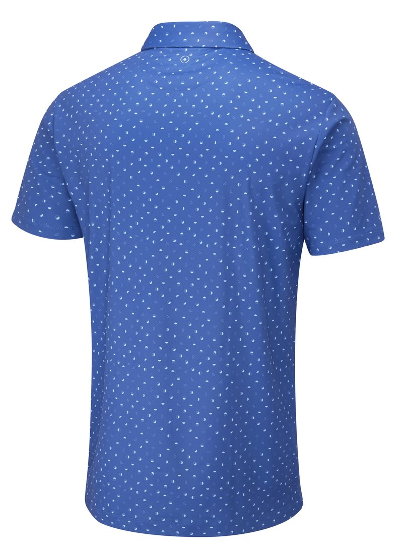 Ping Ephron Printed Herren Poloshirt, bright cobalt multi