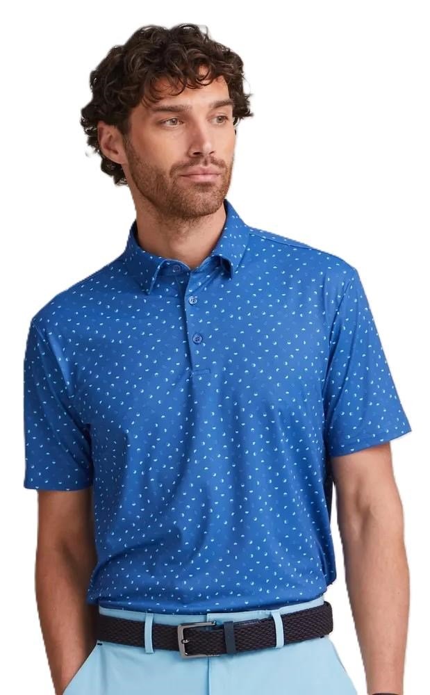 Ping Ephron Printed Herren Poloshirt, bright cobalt multi