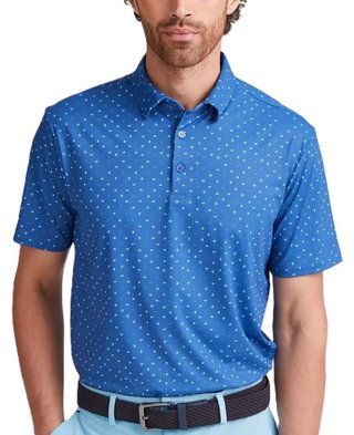 Ping Ephron Printed Herren Poloshirt, bright cobalt multi