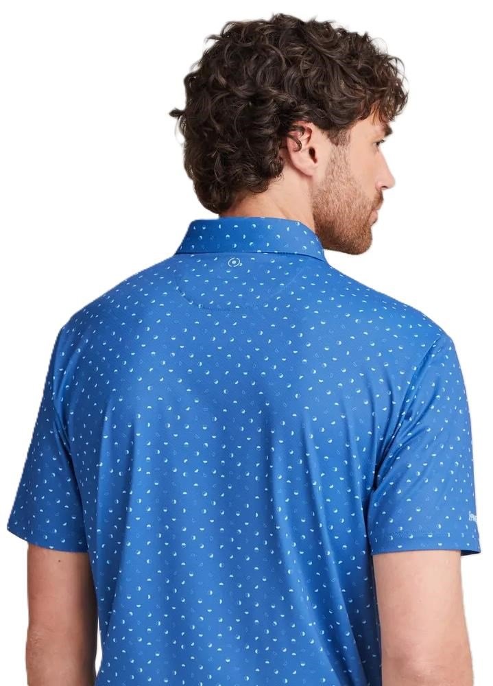 Ping Ephron Printed Herren Poloshirt, bright cobalt multi
