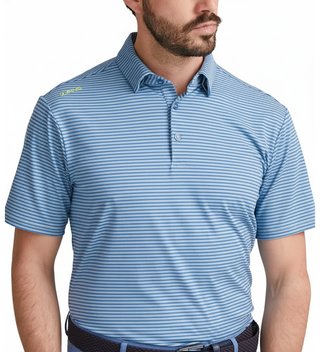 PING Langford Herren Polo, Bright Cobalt/White