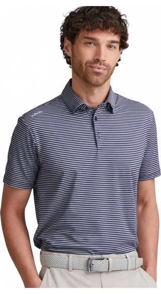 PING Langford Herren Polo, Navy/Weiß