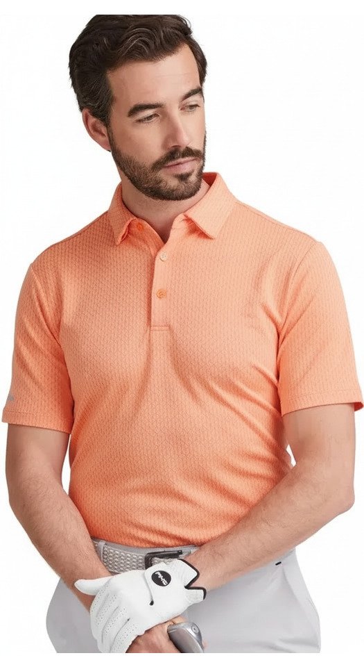 PING Hershel Herren Polo, Wild Salmon Multi