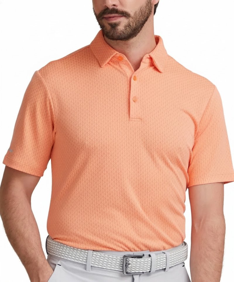 PING Hershel Herren Polo, Wild Salmon Multi