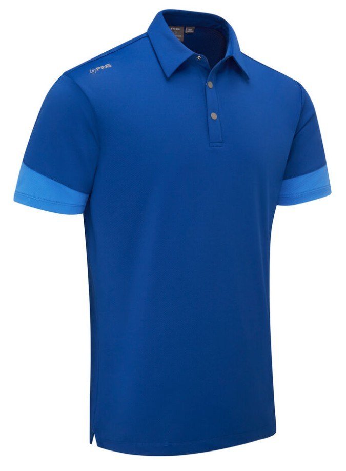 Ping Ty Herren Poloshirt, inky/bright cobalt