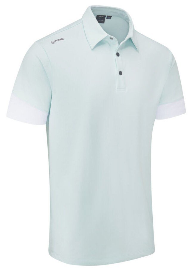 Ping Ty Herren Poloshirt, seaspray/white