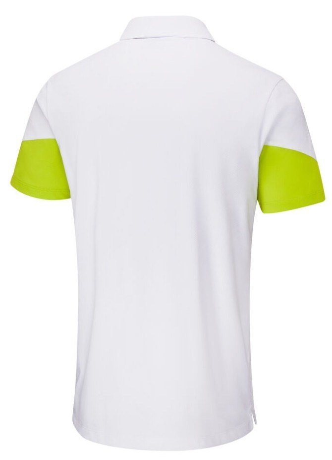Ping Ty Herren Poloshirt, white/lime