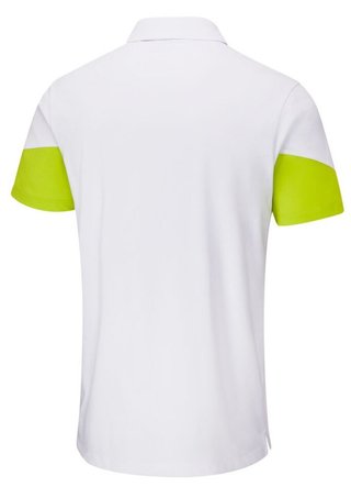 Ping Ty Herren Poloshirt, white/lime