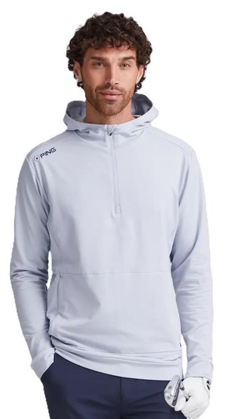Ping Haldon Hooded Fleece Herren Sweatshirt, pearl grey