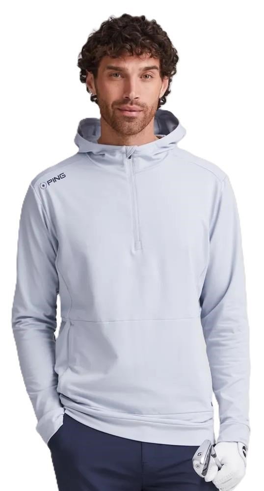 Ping Haldon Hooded Fleece Herren Sweatshirt, pearl grey