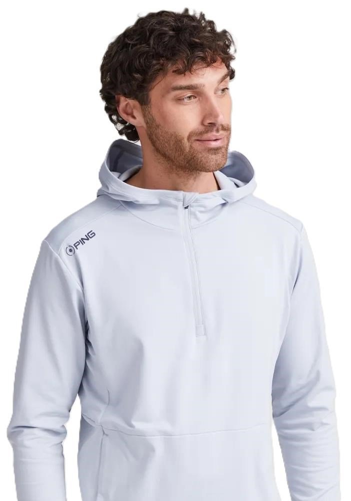 Ping Haldon Hooded Fleece Herren Sweatshirt, pearl grey