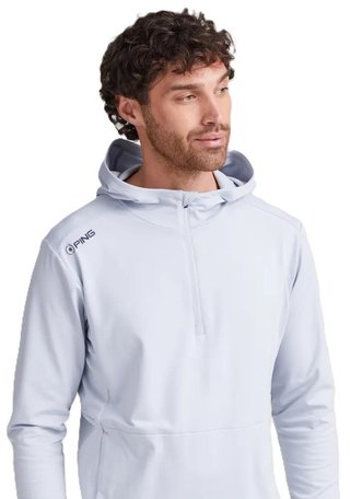Ping Haldon Hooded Fleece Herren Sweatshirt, pearl grey