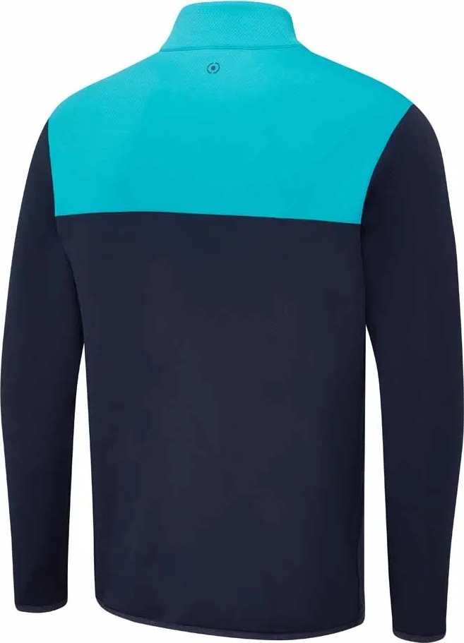 PING Kinver Herren Sweatshirt, Navy/Türkis