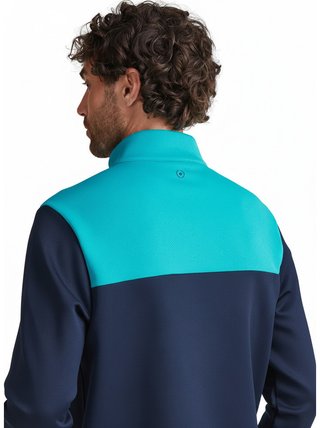 PING Kinver Herren Sweatshirt, Navy/Türkis