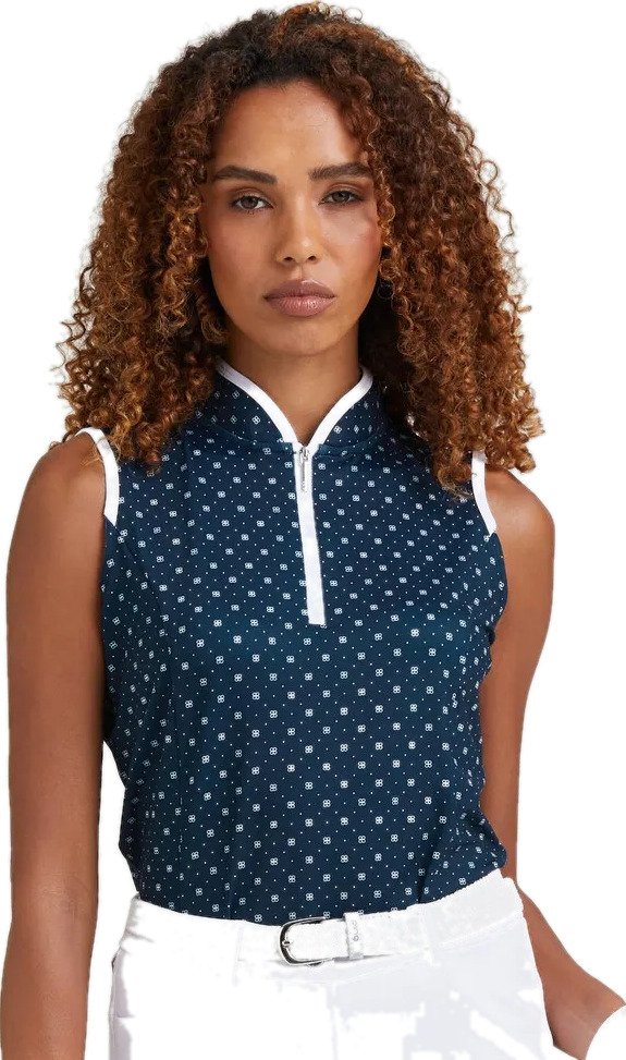 PING Penola Printed Sleeveless Damen Polo, micro monogram
