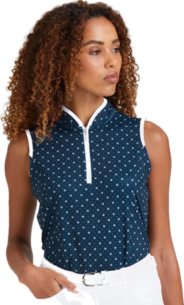 PING Penola Printed Sleeveless Damen Polo, micro monogram