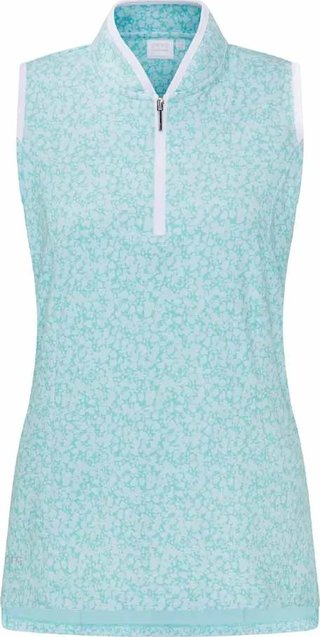 PING Penola Printed Sleeveless Damen Polo, Splash